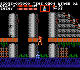 Falling to your watery death in Castlevania