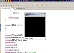 Applet running