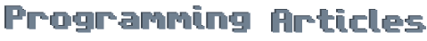 Programming Articles
