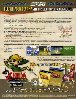 Wind Waker Pre-Order: Full Page