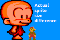 Bonk 3 sprite vs Super Mario Bros sprite