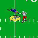 The QB for the Rams gets blasted on first down