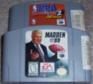Madden 99 and NBA Courtside 2 for Nintendo 64
