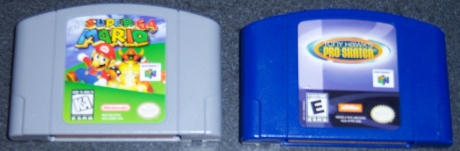 Mario 64 and Tony Hawk Pro Skater for Nintendo 64