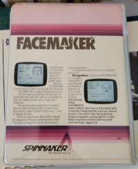 Facemaker for Atari 400/800 back cover