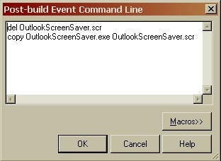 Post build rename