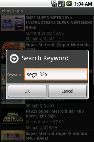 Search dialog