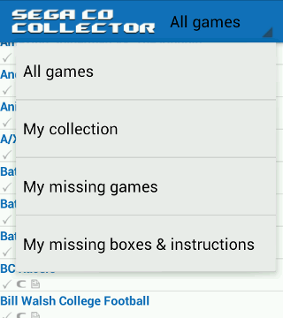 Filter game list