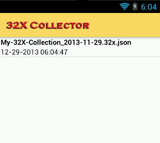 32X Collector import